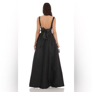 Lucy in the Sky Back Bow Gown in Black